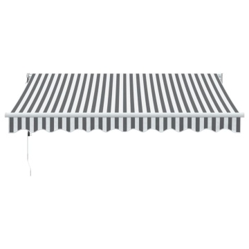 Copertină retractabilă antracit/alb, 3x2,5 m, textil/aluminiu - Img 3