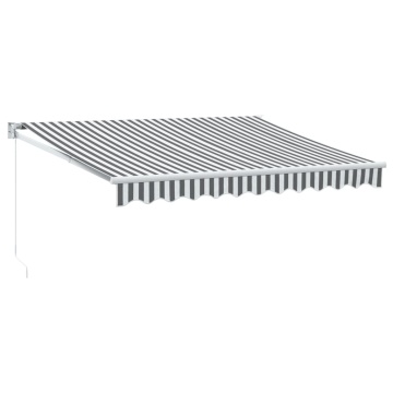 Copertină retractabilă antracit/alb, 3x2,5 m, textil/aluminiu - Img 2