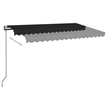 Copertină retractabilă automat, antracit, 400x350 cm - Img 3