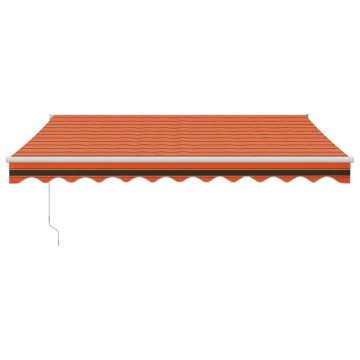Copertină retractabilă automată, portocaliu și maro, 3x2,5 m - Img 3