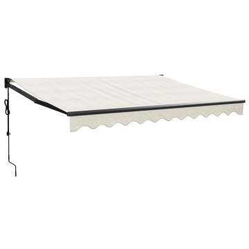 Copertină retractabilă, crem, 3,5x2,5 m, textil și aluminiu - Img 2