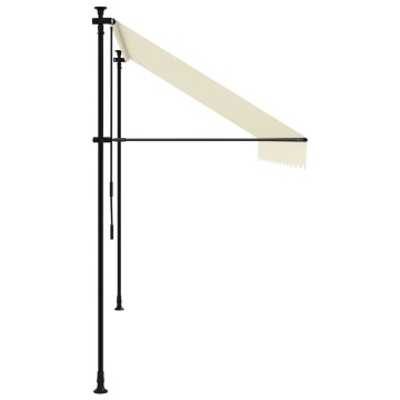 Copertină retractabilă, crem, 300x150 cm, țesătură și oțel - Img 4