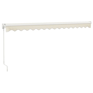Copertină retractabilă, crem, 4x3 m, textil și aluminiu - Img 5