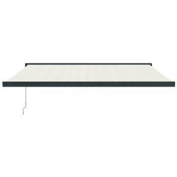 Copertină retractabilă, crem, 4x3 m, textil și aluminiu - Img 3