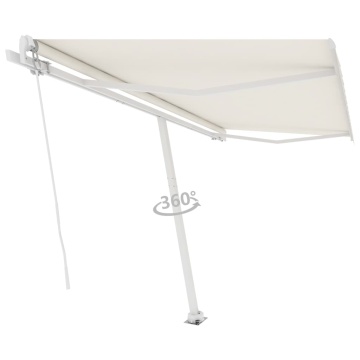 Copertină retractabilă manual, crem, 400x300 cm - Img 3