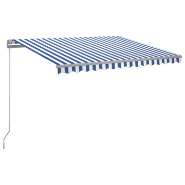 Copertină retractabilă manual cu LED albastru și alb 300x250 cm - Img 2