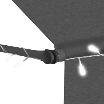 Copertină retractabilă manual cu LED, antracit, 150 cm - Img 12