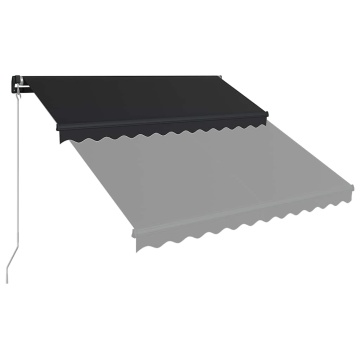 Copertină retractabilă manual cu LED, antracit, 300 x 250 cm - Img 4