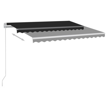 Copertină retractabilă manual cu LED, antracit, 300x250 cm - Img 3