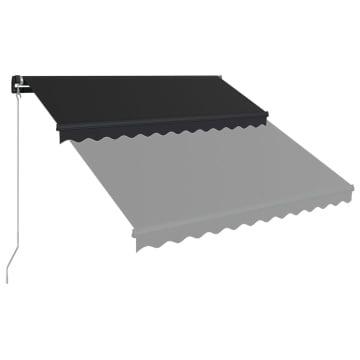 Copertină retractabilă manual cu LED, antracit, 350 x 250 cm - Img 4