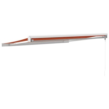 Copertină retractabilă portocaliu/maro 3x2,5 m, textil/aluminiu - Img 8