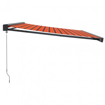 Copertină retractabilă portocaliu/maro 4x3 m, textil/aluminiu - Img 4