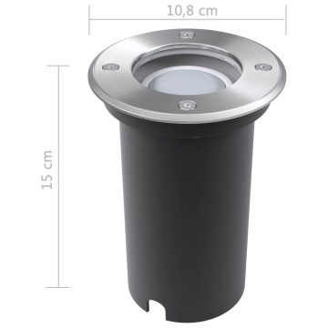 Corpuri de iluminat cu LED de exterior sol, 3 buc, rotund - Img 11
