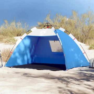 Cort camping 2 persoane albastru azur impermeabil setare rapidă - Img 1