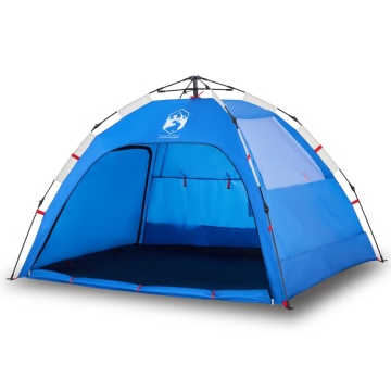 Cort camping 2 persoane albastru azur impermeabil setare rapidă - Img 2