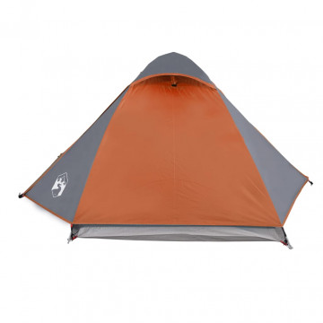 Cort camping 2 persoane gri/portocaliu 224x248x118cm tafta 185T - Img 6