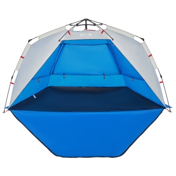 Cort camping 3 persoane albastru azur impermeabil setare rapidă - Img 6
