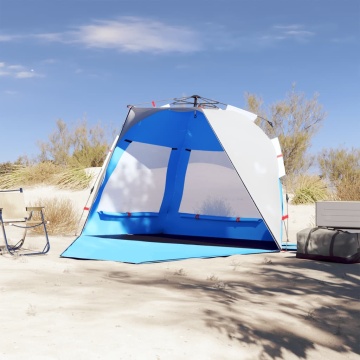 Cort camping 3 persoane albastru azur impermeabil setare rapidă - Img 3