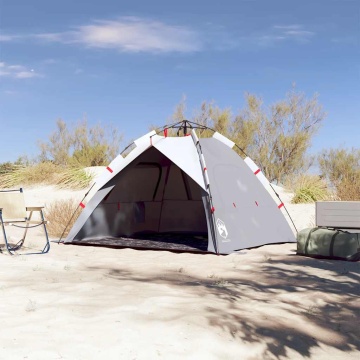 Cort camping 3 persoane gri impermeabil setare rapidă - Img 3