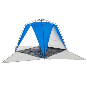 Cort camping 4 persoane albastru azur impermeabil setare rapidă - Img 8