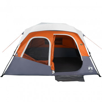 Cort camping cu LED pentru 6 persoane, gri deschis/portocaliu - Img 8