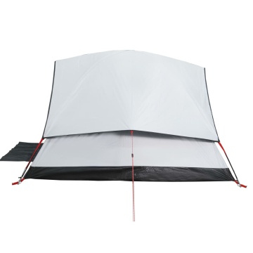 Cort camping cupolă 2 persoane alb, țesătură opacă, impermeabil - Img 7
