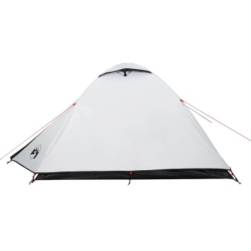 Cort camping cupolă 2 persoane alb, țesătură opacă, impermeabil - Img 6