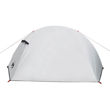 Cort camping cupolă 2 persoane alb, țesătură opacă, impermeabil - Img 6