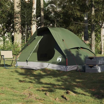 Cort camping cupolă 2 persoane verde măsliniu impermeabil - Img 3