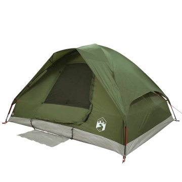 Cort camping cupolă 2 persoane verde măsliniu impermeabil - Img 5