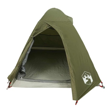 Cort camping cupolă 2 persoane verde măsliniu impermeabil - Img 5
