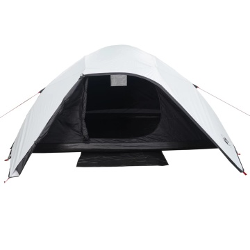 Cort camping cupolă 4 persoane alb, țesătură opacă, impermeabil - Img 5