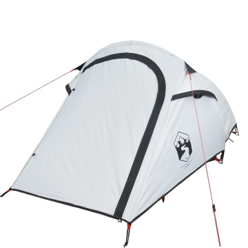 Cort camping tunel 3 persoane, alb, țesătură opacă, impermeabil - Img 8