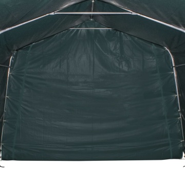 Cort de animale detașabil verde închis 3,3x3,2m PVC 550g/m² - Img 4