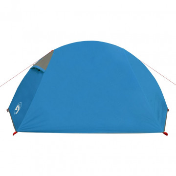 Cort de camping 2 persoane albastru, 267x154x117 cm, tafta 185T - Img 6