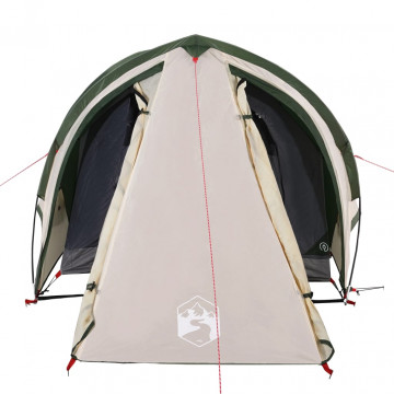 Cort de camping 2 persoane, verde, 320x140x120 cm, tafta 185T - Img 8