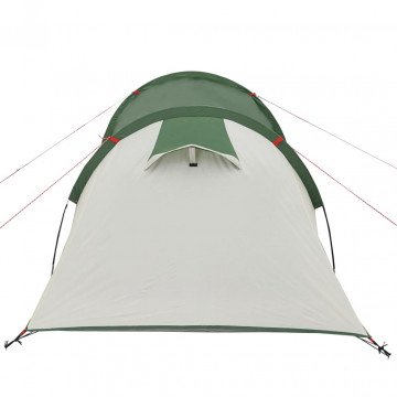 Cort de camping 4 persoane, verde, 360x140x105 cm, tafta 185T - Img 7
