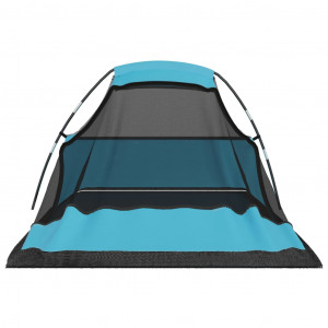Cort de camping, albastru, 317x240x100 cm - Img 6