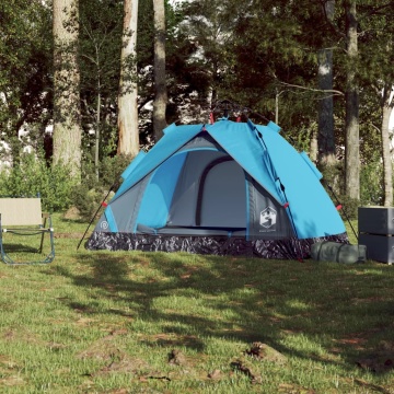 Cort de camping cupolă 2 persoane, setare rapidă, albastru - Img 3