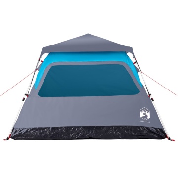 Cort de camping cupolă 4 persoane, setare rapidă, albastru - Img 7