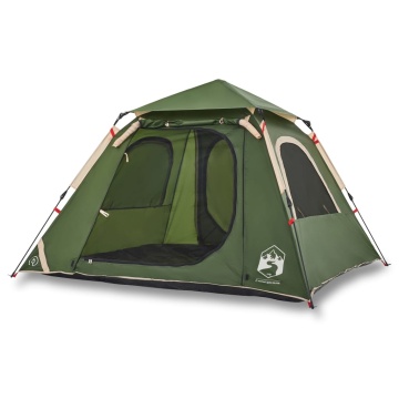 Cort de camping cupolă 4 persoane, setare rapidă, verde - Img 2