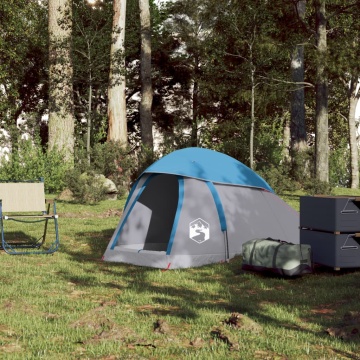 Cort de camping cupolă pentru 1 persoană, albastru, impermeabil - Img 3
