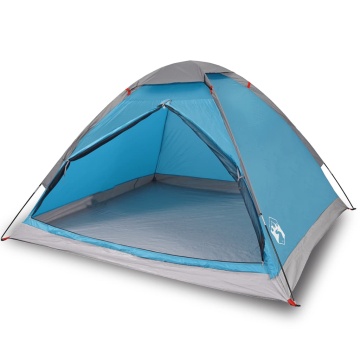 Cort de camping cupolă pentru 2 persoane, albastru, impermeabil - Img 2