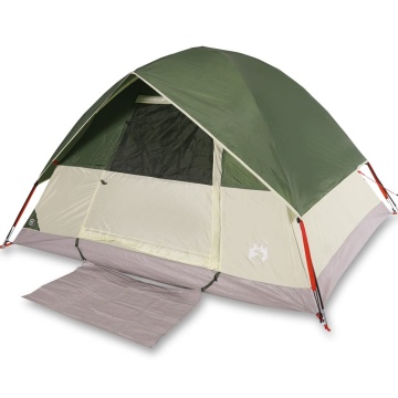 Cort de camping cupolă pentru 3 persoane, verde, impermeabil - Img 2