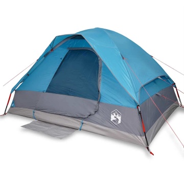Cort de camping cupolă pentru 4 persoane, albastru, impermeabil - Img 2
