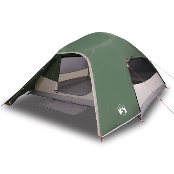 Cort de camping cupolă pentru 4 persoane, verde, impermeabil - Img 2