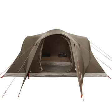 Cort de camping cupolă pentru 6 persoane, maro, impermeabil - Img 5