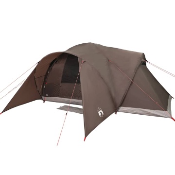 Cort de camping cupolă pentru 6 persoane, maro, impermeabil - Img 8