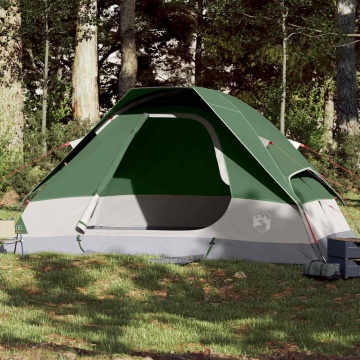 Cort de camping cupolă pentru 6 persoane, verde, impermeabil - Img 1