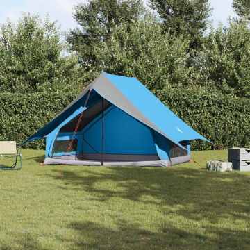 Cort de camping în formă de A pentru 5 persoane, albastru, rezistent la apă - Img 1